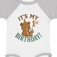 thumbnail image 4 of Inktastic Cute Teddy Bear 1st Birthday Celebration Boys or Girls Baby Bodysuit, 4 of 5