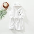 thumbnail image 2 of Boys Girls Kids Soft Flannel Bathrobe,Thickened Warm Hooded Sleep Robe with Waist Tie,Plush Cozy Loungewear Fall Winter for Boys Girls 18 24 Months 3T 4T 5T-12T Toddler Pajamas,White,Size 11-12T, 2 of 6