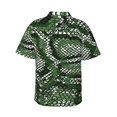 thumbnail image 3 of Haiem Green Snakeskin Printed Hawaiian Shirt for Men - Men’s Casual Beach Summer Shirts - Stretch Fabric with Modern Fit-Large, 3 of 9