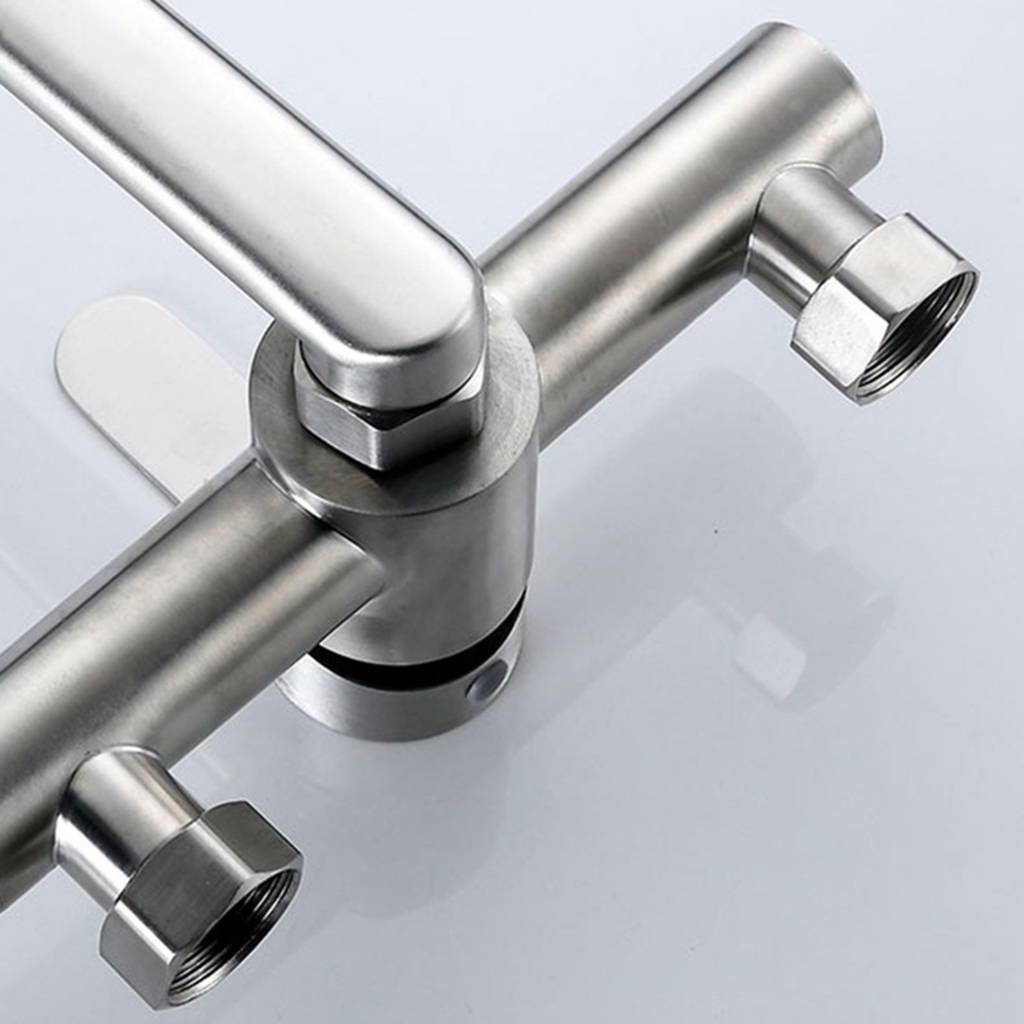 Wall Mounted Kitchen Faucet Long Spouts Mixers Tap Rotatable Basins Sink Water Faucet Single Handle Water Tap