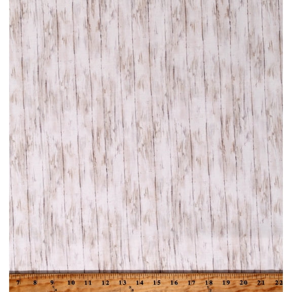 Cotton Birdhouse Wood Wooden Planks Boards Landscape Natural Cotton Fabric Print by the Yard (DONA-CD2424-NATURAL)