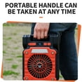 thumbnail image 3 of Bewildely Ventilador de camping con pantalla digital de nivel de batería, silencioso, portátil y recargable. Electrodomésticos naranja, 3 of 6