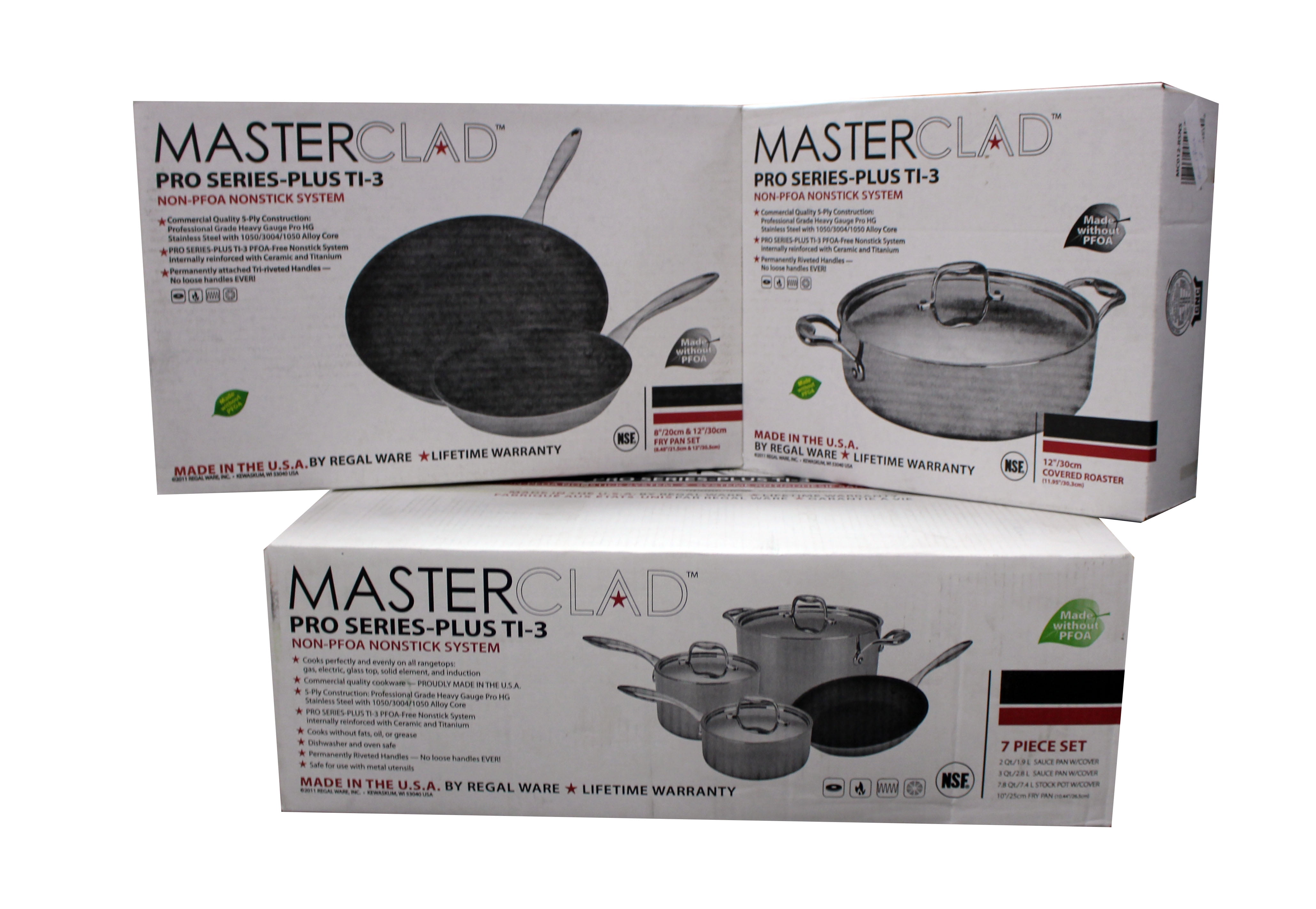 MasterClad Pro SeriesPlus TI3 Nonstick Stainless Steel 11 Piece