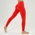 thumbnail image 2 of COMVALUE Workout Cargo Leggings for Women Hidden Scrunch Butt Lifting Leggings Gym Yoga Pants with Pockets (Red, S), 2 of 9