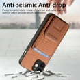 thumbnail image 2 of Allytechgroup Cards Holder Back Case for iPhone 11, Vintage PU Leather TPU Shockproof Slim Kickstand Anti-Drop Protective Wallet Phone Case Cover for Apple iPhone 11, Brown, 2 of 8