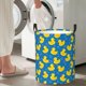 thumbnail image 5 of Balery Rubber Duck Cesta de ropa redonda con asas, impermeable, independiente, para ropa, juguetes, dormitorio y familia-Small, 5 of 6