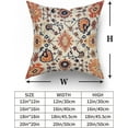 thumbnail image 6 of Navy Blue Orange Boho Pillow Covers 16x16 Set of 2 Rustic Ethnic Carpet Pattern Geometric Vintage Floral Print Decorative Throw Pillows Fall Farmhouse Cushion Case Decor for Couch Sofa Bed, 6 of 6