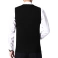 thumbnail image 4 of Hanerdun Men Sweater Vests Male Solid Color Pullover Waistcoats Black S, 4 of 6