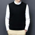 thumbnail image 2 of Mens Sweater Fashion Casual Jacquard Bottomed Plaid Shirt Sleeveless Sweater Vest, 2 of 4