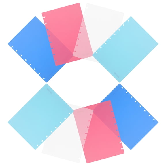 WEUVEB Binder Covers Assorted Color Minimalist 8 Sheets