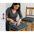 thumbnail image 4 of Soimoi Upholstery Fabric for Sofa, Chairs & Outdoor Dcor, Water-Resistant Home Dcor Fabric by the Yard, 56" Wide, Block Theme, Blue, 4 of 7