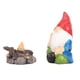 thumbnail image 1 of Emoshayoga Juego De Gnomos De Jardinería En Miniatura, 2 Piezas De Adorno De Jardinería En Miniatura, Estatua De Gnomo De Jardín, Estatua De Leña De Gnomo Sentado Auspicioso Impermeable, 1 of 5
