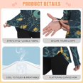 thumbnail image 4 of FORMRS Womens Long Sleeve Shirts UPF 50+ Sun Protection Quick Dry Fishing Hiking Tops, Size S-2XL, Green Dragon Flowers, 4 of 8