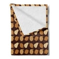 thumbnail image 2 of Fruits Soft Flannel Fleece Throw Blanket, Earth Toned Silhouette of Lemons Pear Apples Yummy Organic Theme, Cozy Plush for Indoor and Outdoor Use, 50" x 70", Brown Ginger, by Ambesonne, 2 of 5