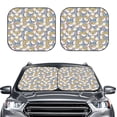 thumbnail image 2 of Zufioo Cute Rabbit Print Folding Car Windshield Sun Visor, Anti-ultraviolet Sun Visor, Suitable for Trucks, Vans Car Accessories-Large, 2 of 6