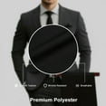 thumbnail image 5 of Finelong men's slim-fit double-button suit set, two-piece, suitable for business, office, wedding and casual occasions., 5 of 7