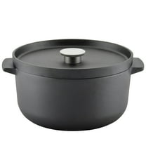 KitchenAid Seasoned Cast Iron Dutch Oven/Casserole, 6 Quart, Cast Iron Black