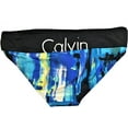 thumbnail image 3 of Calvin Klein BLACK/BLUE Printed Logo Bikini Swim Bottom, US 2X-Large, 3 of 4