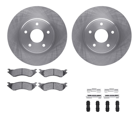 Dynamic Friction Company Rear Brake Rotors with 5000 Advanced Brake Pads includes Hardware 6512-40453