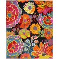 thumbnail image 1 of Unique Loom Lyon Floral Garden Area Rug 8' x 10' Rectangle Black/Yellow, 1 of 2