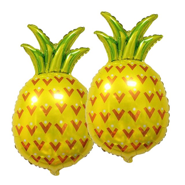 2 Piezas De Grande Globo De Papel De Aluminio Decoración De De Cumpleaños Para Macarena Globo de aluminio de piña