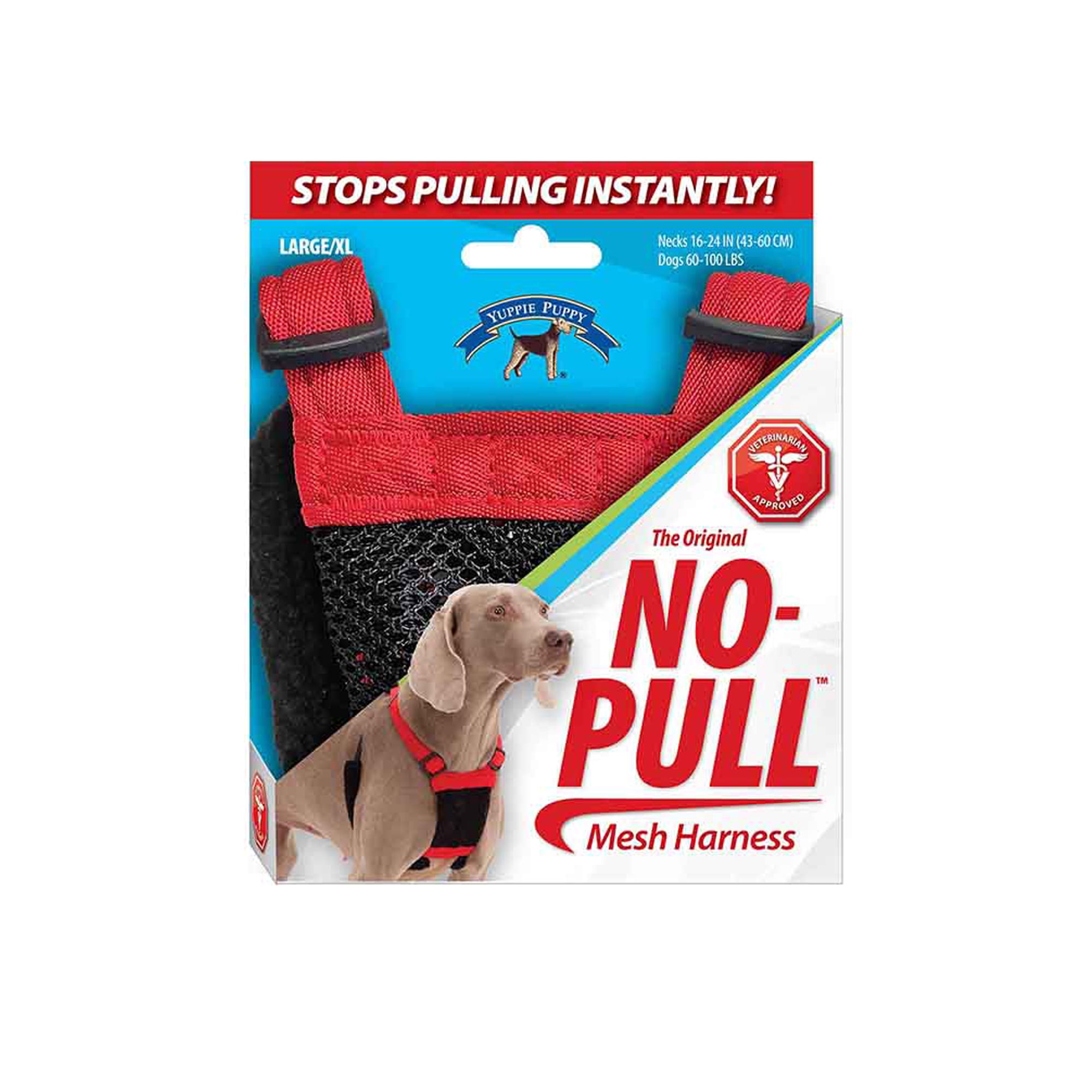 Yuppie Puppy Nylon Mesh Non-Pulling Dog Harness, Red, L/XL (22" to 36" Chest Size)