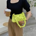 thumbnail image 3 of Sywqhk Moda Mujer Pu Plisado Bajo El Brazo Bolso De Hombro Casual Pequeño Bolso (Verde) Sywqhk Para estrenar, 3 of 9