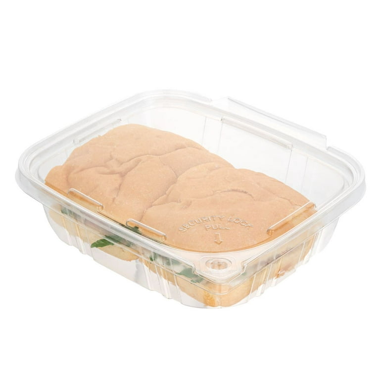 Tamper Tek 24 oz Round Clear Plastic Bowl - with Lid, Tamper-Evident,  Microwavable - 6 3/4 x 6 1/2 x 2 1/2 - 100 count box
