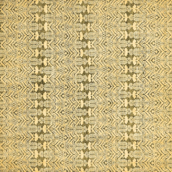 Ahgly Company Indoor Square Abstract Brown Modern Area Rugs, 3' Square