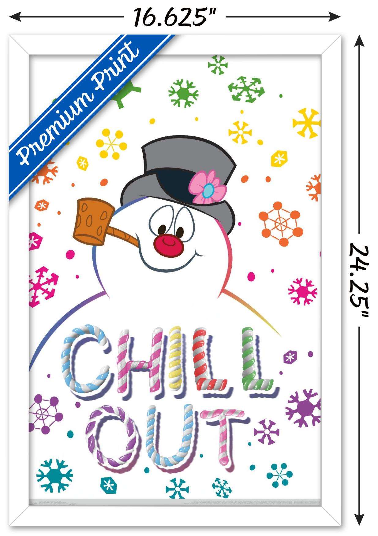 Frosty The Snowman - Chill Out Wall Poster, 14.725" x 22.375", Framed