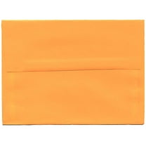 JAM Paper A6 Envelopes, 4 3/4 x 6 1/2, Orange, 25 per Pack