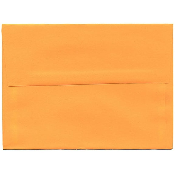 JAM Paper A6 Envelopes, 4 3/4 x 6 1/2, Orange, 25 per Pack
