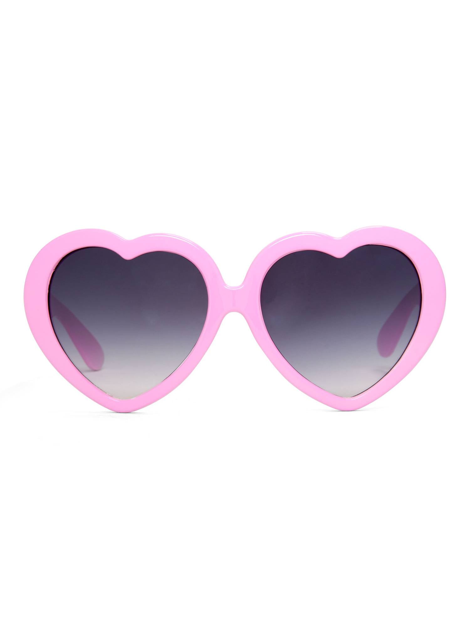Gravity Shades Oversized Heart Shaped Sunglasses, Lt Pink - Walmart.com