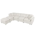 thumbnail image 5 of Harper & Bright Designs Convertible Modular Sectional Sofa with 2 Removable Ottomans & Pillows, Large U Shape Cloud Couch with Reversible Chaise for Living Room, Beige, 5 of 16