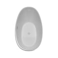 thumbnail image 3 of Wyndham Collection WCBTE652060SWTRIM 60 in. Dorrit Freestanding Bathtub in White with Shiny Drain & Overflow Trim, 3 of 8