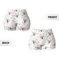thumbnail image 5 of Vsdgher Heart Panda print Workout Shorts for Women Seamless Soft Smooth Gym Yoga Scrunch Active Exercise Fitness Shorts, 5 of 8