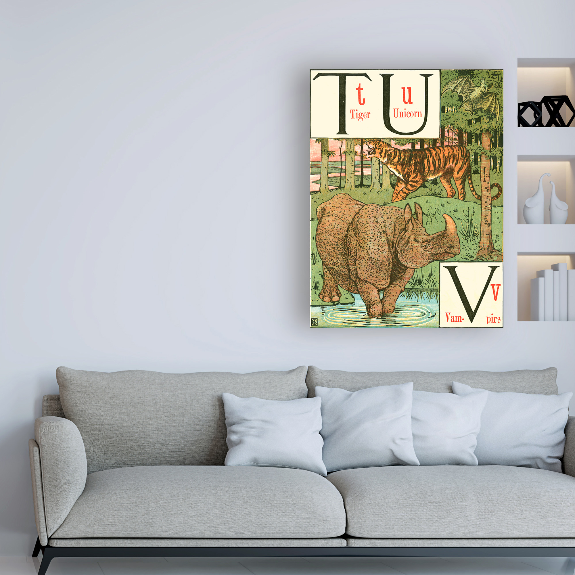 Trademark Fine Art 'Noahs Alphabet VI Childrens Art' Canvas Art by Walter Crane