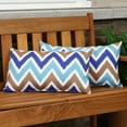 thumbnail image 3 of Sunnydaze Outdoor Lumbar Throw Pillow - Chevron Bliss - Set of 2, 3 of 8
