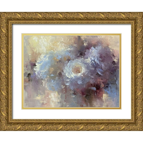 Singatullin, Marsel 24x19 Gold Ornate Wood Framed with Double Matting Museum Art Print Titled - Powdery Clouds