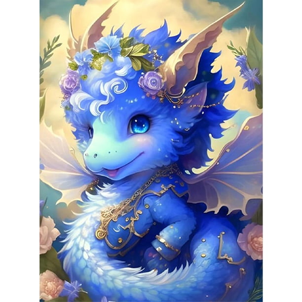 Diamond Painting 5D DIY Kit de dragón de taladro redondo completo Arte Decoración del hogar (B6239) FLhrweasw Nuevo