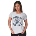 thumbnail image 4 of Funny Study Nerd Take Naps Not Tests Womens Slim Fit Graphic Tee Brisco Brands M, 4 of 4