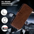 thumbnail image 6 of Case Designed for Motorola Moto G Stylus 5G 2023, Vintage PU Leather Wallet Book Case Magnetic Closure Credit Card Holder Kickstand Shock-Absorbing Flip Case Compatible with G Stylus 5G 2023 - Brown, 6 of 8