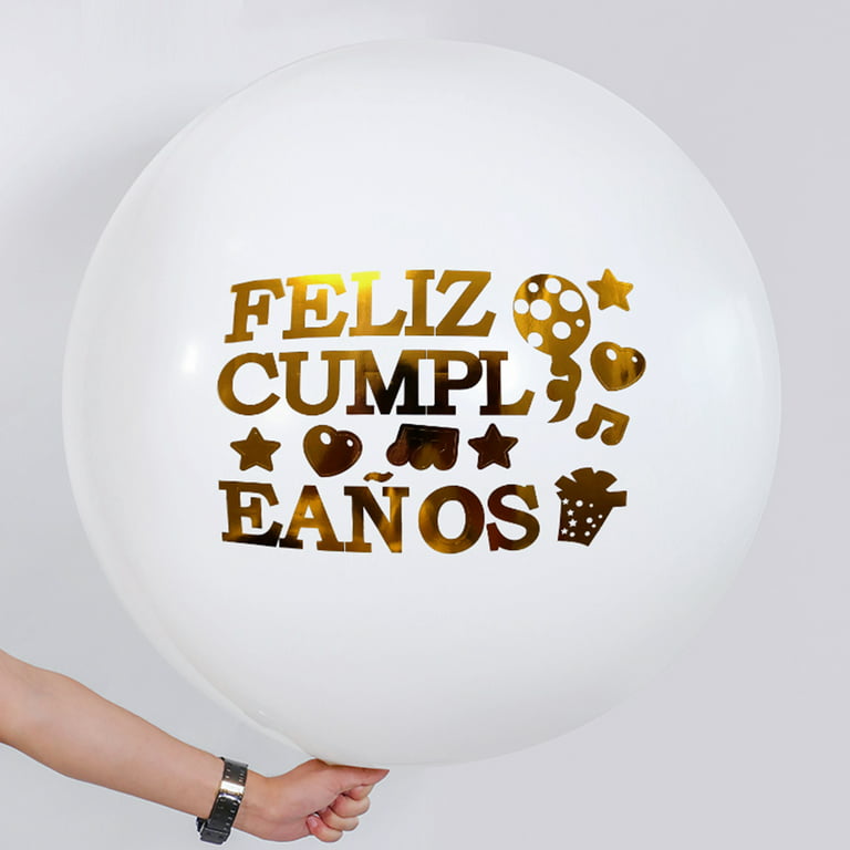 GROFRY 10Pcs Balloon Stickers Spanish Long Lasting PVC DIY Bobo Ball  Transparent Balloon Sticker for Celebrate 