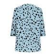 thumbnail image 4 of SnZhen 3/4 Sleeve Tops for Women Fashion Printed Casual Loose V-Neck Button Comfortable Versatile Bloues, 4 of 5