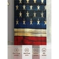 thumbnail image 6 of Retro American Flag Sheer Curtains 63 Inch Length 2 Panels Set for Living Room/Bedroom, Blue Red USA Flag Vintage Wood Semi Curtain Sheers Drapes Rod Pocket Curtains Window Treatment Set 52''x63''x2, 6 of 7