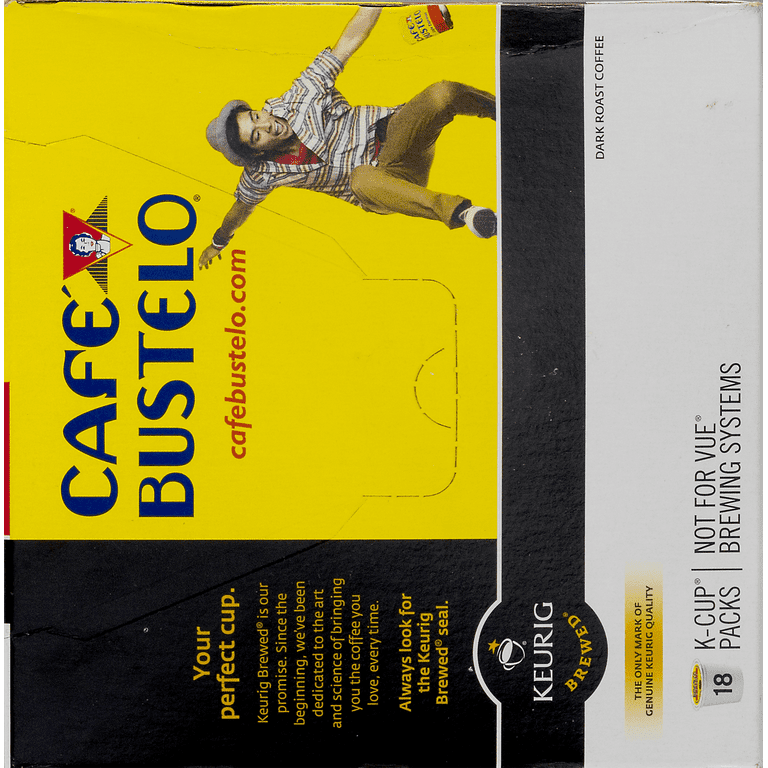 Caf Bustelo, Espresso Style K-Cup Pods, 18 Count, Bold Dark Roast -  Walmart.com