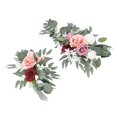 thumbnail image 1 of 2pcs Réaliste Mariage Arc Fleurs Décor Exquis Sans Fanée avec des Clips Pratiques pour l'Intérieur à l'Extérieur, 1 of 7