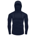 thumbnail image 4 of Gifts Dianli Casual Unisex Summer Solid-Color Long Sleeve Hooded Sun-Protection Top with Face Mask and Side Zipper Sunscreen Jacket Lightweight Breathable UV Protection Outdoor Travel, 4 of 9