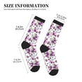 thumbnail image 3 of Rocae Violets Flowers for Adult Socks Casual Athletic Stretchy Loose Socks for Women Men Non-Slip Middle Tube Socks, 3 of 7