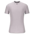 thumbnail image 2 of Plain Tshirts for Men Mens Work Shirts Men's Ribbed Knit Short Sleeve Athletic T-Shirts Gym Workout Casual Pullover Tees Summer Casual Solid Basic Tops, 2 of 5